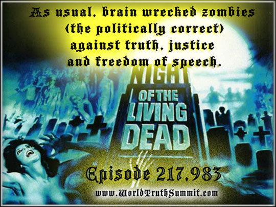 politically correct zombies against freedom of speech